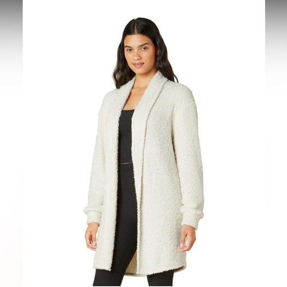 Beyond Yoga Cloud Cover Boucle Cardigan EUC size Large off white color - Picture 3 of 8